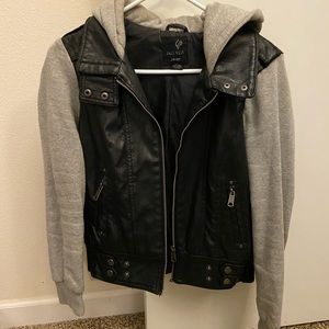 Black leather jacket